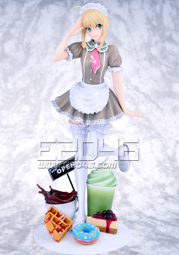 Saber (ORI x Cafe Shop Maid), Fate/Stay Night, E2046, Pre-Painted, 1/6